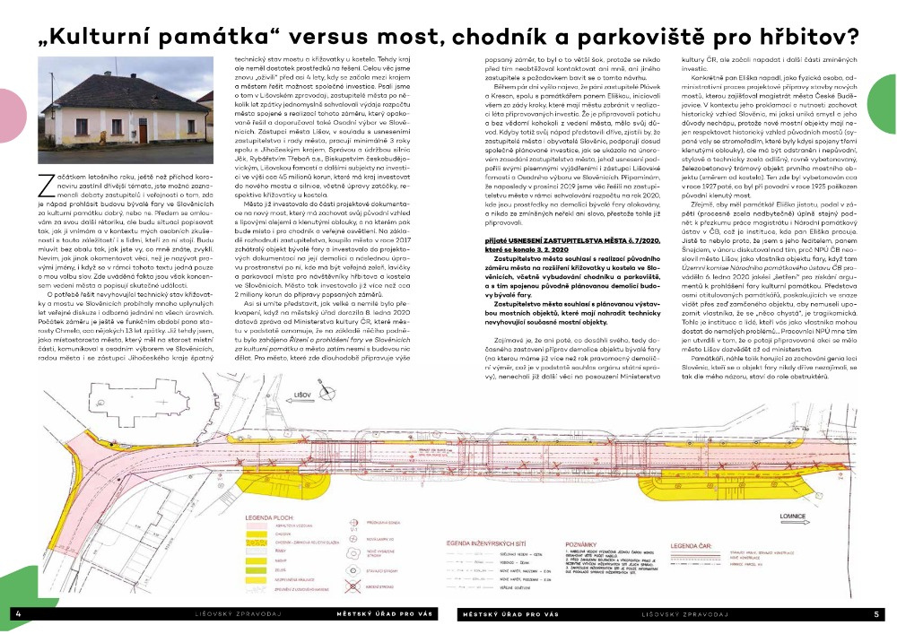 „Kulturní památka“ versus most, chodník a parkoviště pro hřbitov?