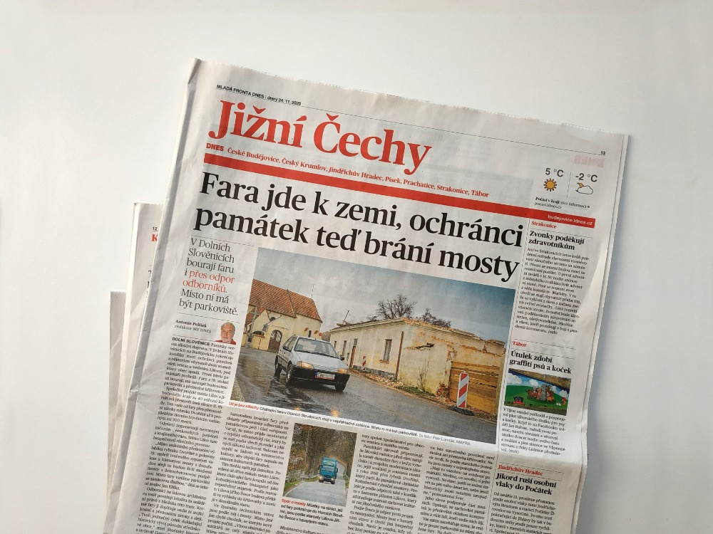 Fara jde k zemi, ochránci památek teď brání mosty